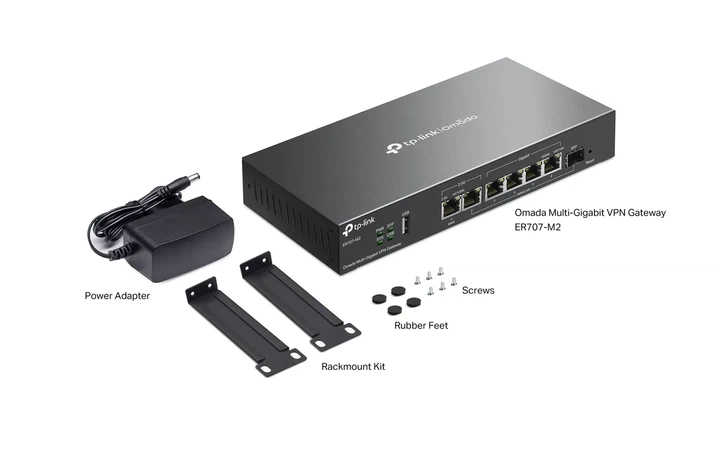 Мультисервисный маршрутизатор TP-LINK ER707-M2, 1x2.5GE LAN, 1x2.5GE WAN/LAN, 4xGE LAN, 1xSFP WAN/LAN, 1xUSB. - изображение 2