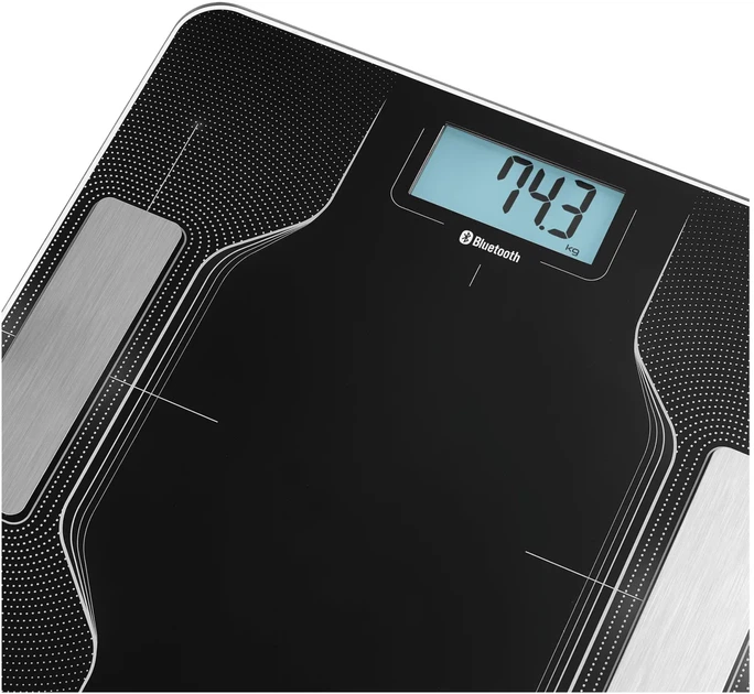 Напольные весы Sencor, 180 кг, питание AAAx2, синхронизация со смартфоном, стеклянная поверхность, черный цвет - изображение 4