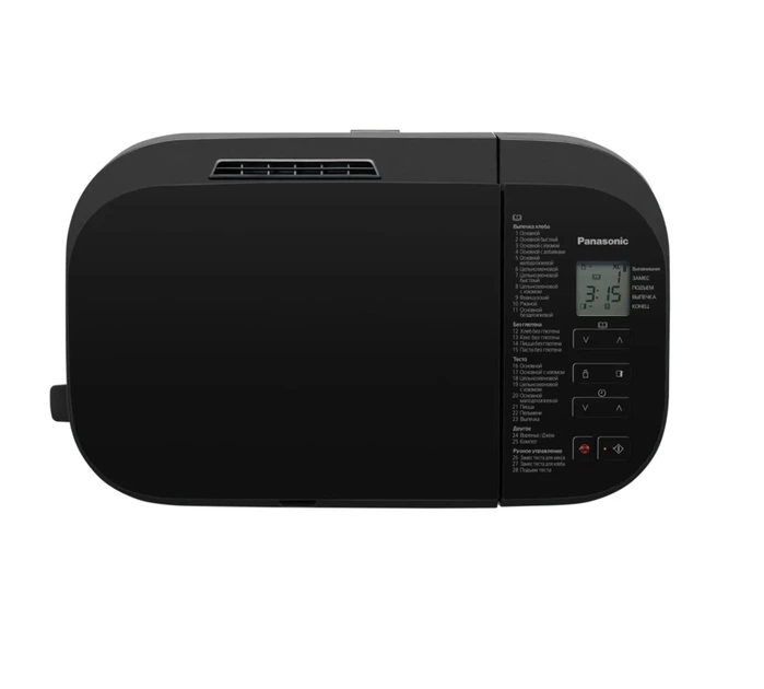 Хлебопечка Panasonic мощностью 550 Вт, 28 программ, максимальный вес хлеба – 1,25 кг, прямоугольная форма, пластиковый корпус, черного цвета - изображение 6