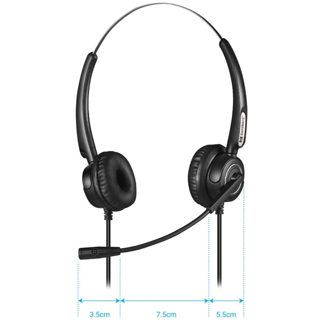 Гарнітура Sandberg Office Headset Pro Stereo ,USB, Black (126-13) - изображение 4