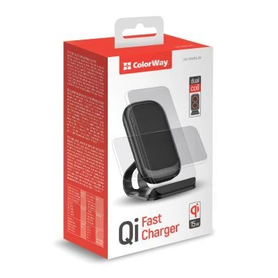Зарядное устройство ColorWay Wireless Stand 15W Black (CW-CHW31Q-BK) - Фото 2 Зарядное устройство ColorWay Wireless Stand 15W Black (CW-CHW31Q-BK) - изображение 2