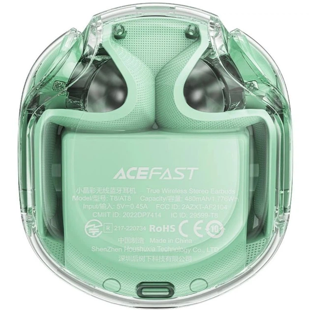 Навушники TWS Acefast T8 mint green (6974316282259) - Фото 4 Навушники TWS Acefast T8 mint green (6974316282259) - изображение 4