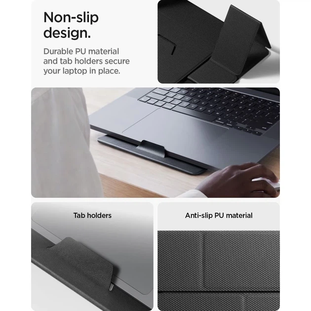 Подставка Spigen LD201-S8 SlimFold для ноутбука и планшета Space Grey (AMP11117) - изображение 8