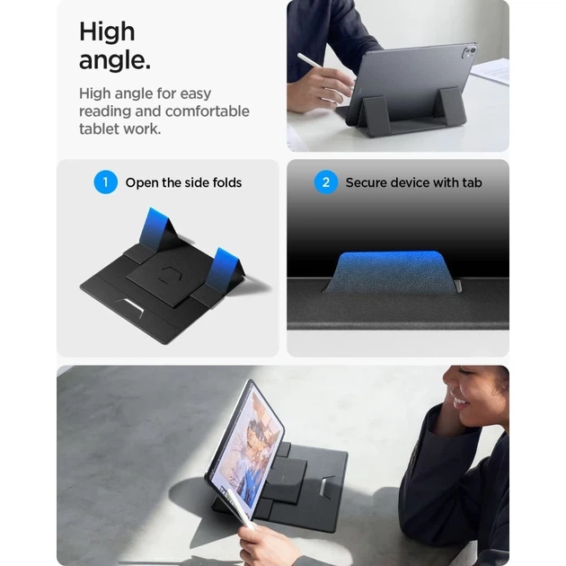 Подставка Spigen LD201-S8 SlimFold для ноутбука и планшета Space Grey (AMP11117) - изображение 13