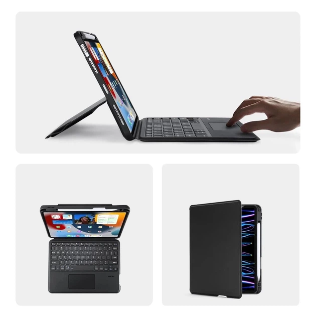 Чохол-клавіатура DUX DUCIS DK Series Bluetooth Keyboard Case для iPad Air 10.9 2022/2020 | Pro 11 2022/2021/2020/2018 Black (6934913024614) - зображення 8