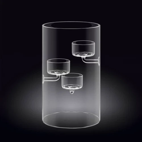 Подсвечник три свечи Wilmax Thermo 20 см (WL-888906/A) - Фото 1 Подсвечник три свечи Wilmax Thermo 20 см (WL-888906/A) - изображение 1