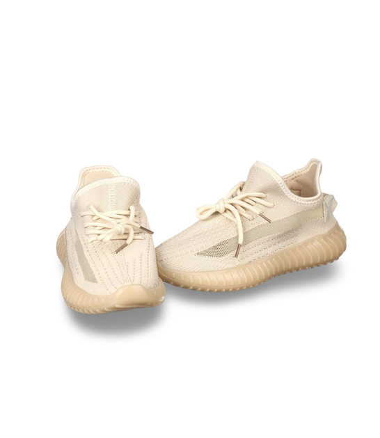 Жіночі кросівки з текстилю Yeezy boost молочні 37 - зображення 3