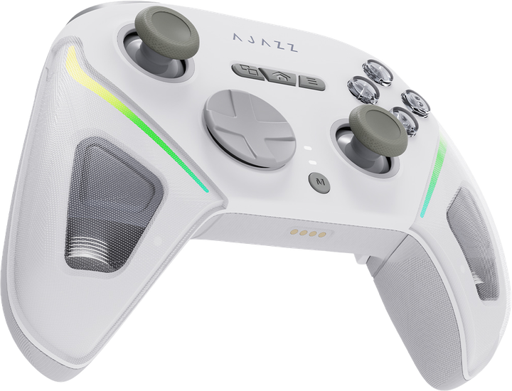 Бездротовий геймпад Ajazz GP100 2.4G/BT/USB Switch/PC/iOS/Android RGB White (GP100-W) - Фото 3 Бездротовий геймпад Ajazz GP100 2.4G/BT/USB Switch/PC/iOS/Android RGB White (GP100-W) - изображение 3