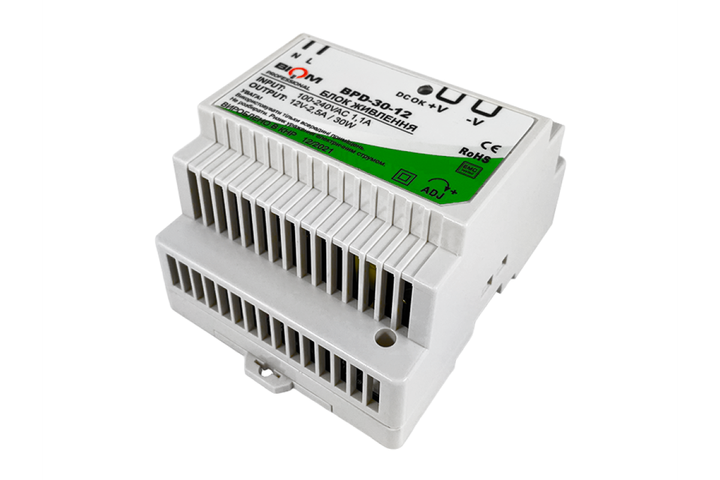 Блок живлення Biom Professional DC12 30W BPD-30-12 2,5A под DIN-рейку - изображение 2