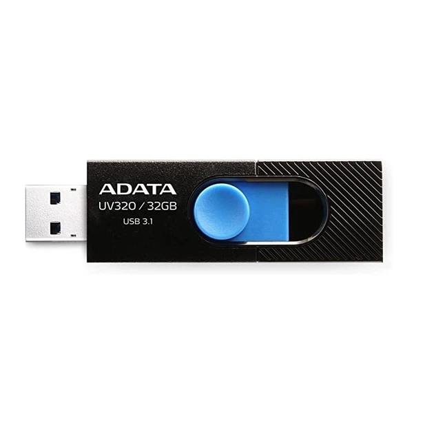 Флеш-накопичувач ADATA USB 3.2 AUV 320 32Gb Black/Blue - зображення 3