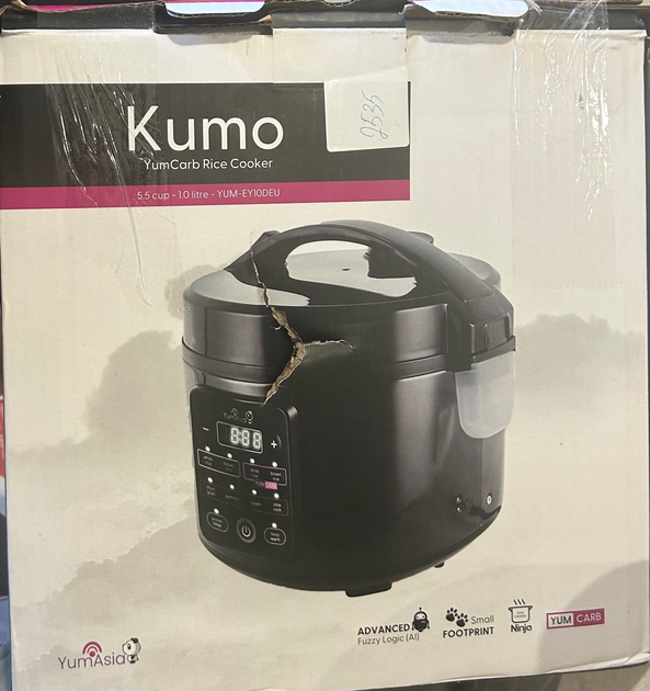 Рисоварка Yum Asia Kumo YumCarb з керамічною чашею, 1 л (5.5 чашок), 110V | Пошкоджене упакування - Уценка - изображение 4