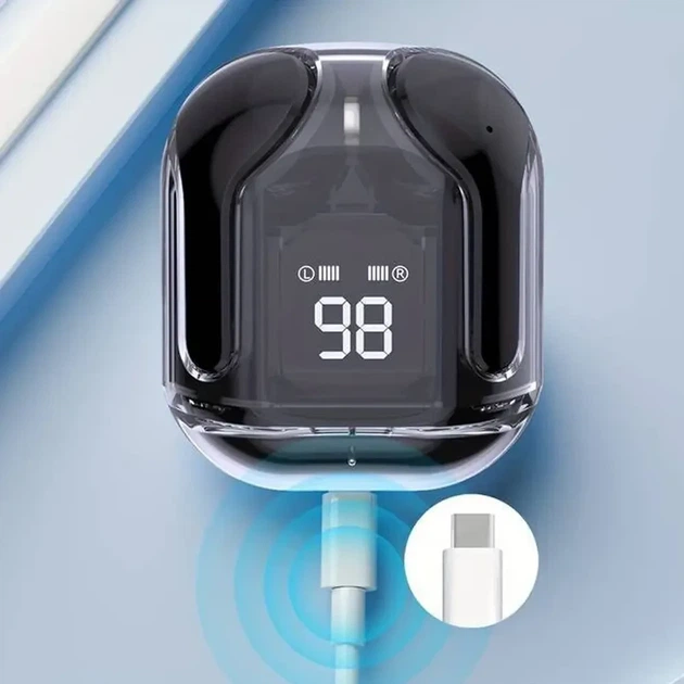 Беспроводные Bluetooth-наушники HK3 TWS вакуумные с LED-дисплеем, шумоподавлением, микрофоном, игровым режимом и зарядным - изображение 8
