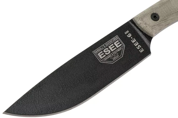 Ніж туристичний для польової кухні Esee Model 6HM Micarta/Black ESEE-6HM-K - Фото 3 Ніж туристичний для польової кухні Esee Model 6HM Micarta/Black ESEE-6HM-K - изображение 3