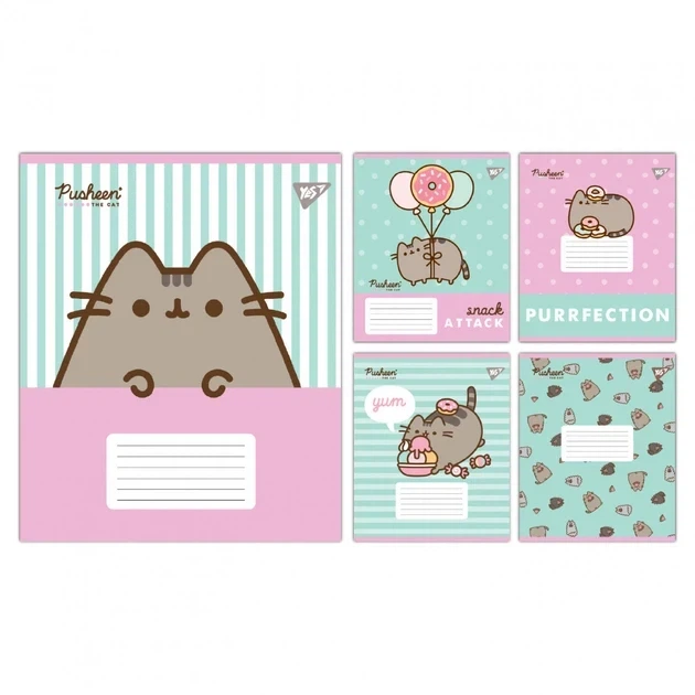 Зошит YES 12 аркушів лінія Pusheen Candy асорті (767598) - Фото 6 Зошит YES 12 аркушів лінія Pusheen Candy асорті (767598) - изображение 6