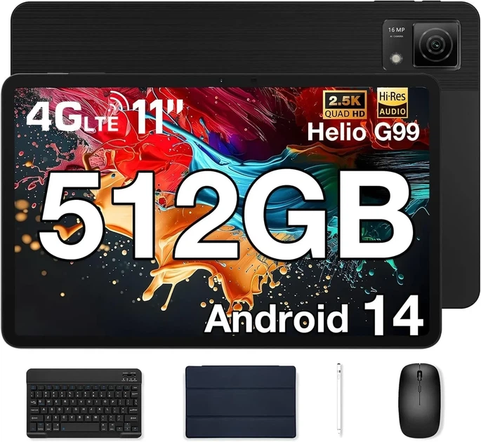 Планшет Doogee T40 Vip Edition 8/512GB LTE Midnight Black Global version - изображение 2