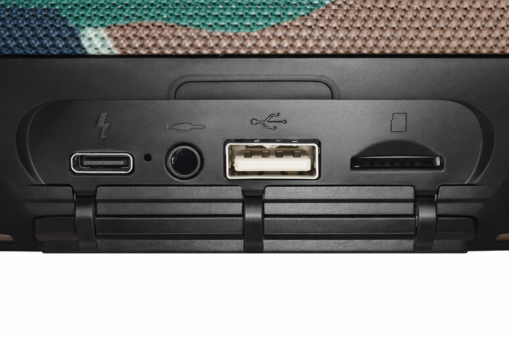 Портативна Bluetooth колонка у камуфляжному стилі, потужний звук, USB/AUX/FM - Фото 4 Портативна Bluetooth колонка у камуфляжному стилі, потужний звук, USB/AUX/FM - зображення 4