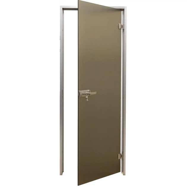 Скляні двері Tesli Terra Bronze Sateen 800х2000 мм загартоване скло не прозора міжкімнатна - зображення 2