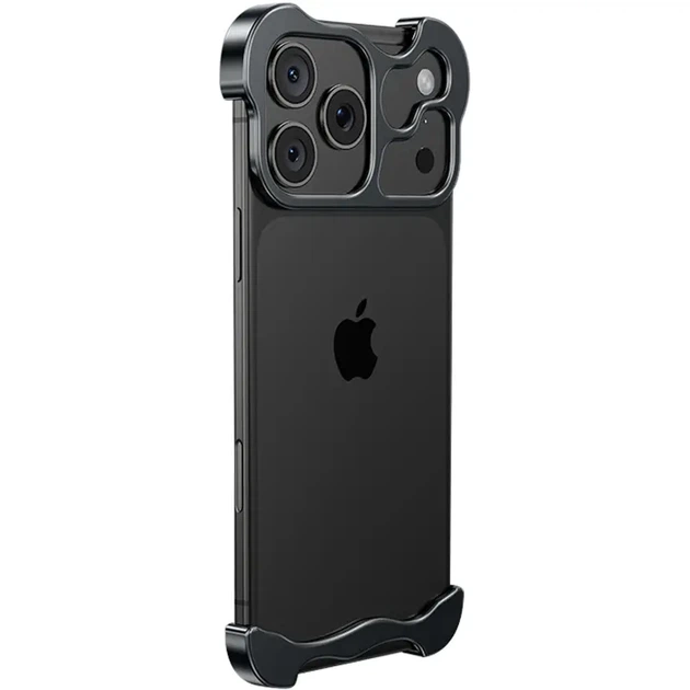 Алюмінієвий чохол Айфон 17 Pro Max Minimalist Metal Bumper для iPhone 17 про макс Black - Фото 1 Алюмінієвий чохол Айфон 17 Pro Max Minimalist Metal Bumper для iPhone 17 про макс Black - зображення 1