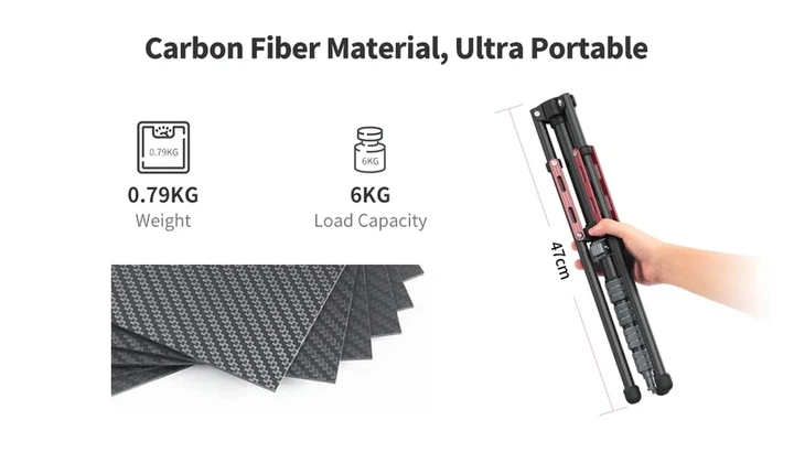 Штатив Ulanzi Full carbon fiber Multifunctional portable light tripod (UV-2784 MT-49) - изображение 12