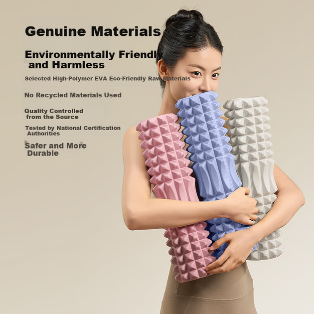Массажный ролик JD Jingzao Foam Roller для ног, йога, фитнес, белый - изображение 10