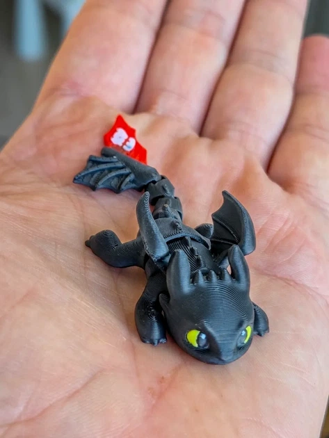 Брелок Дракон Беззубик Mini Flexi Toothless Pocket Dragon 8 См 3Д Печать - Фото 5 Брелок Дракон Беззубик Mini Flexi Toothless Pocket Dragon 8 См 3Д Печать - изображение 5