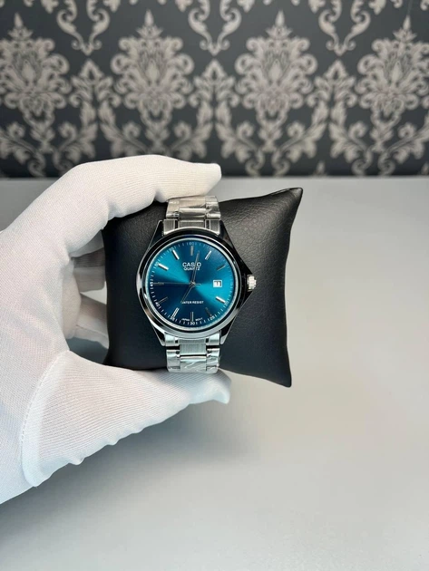Наручний годинник Casio MTP-1183 сірий-синій - зображення 2
