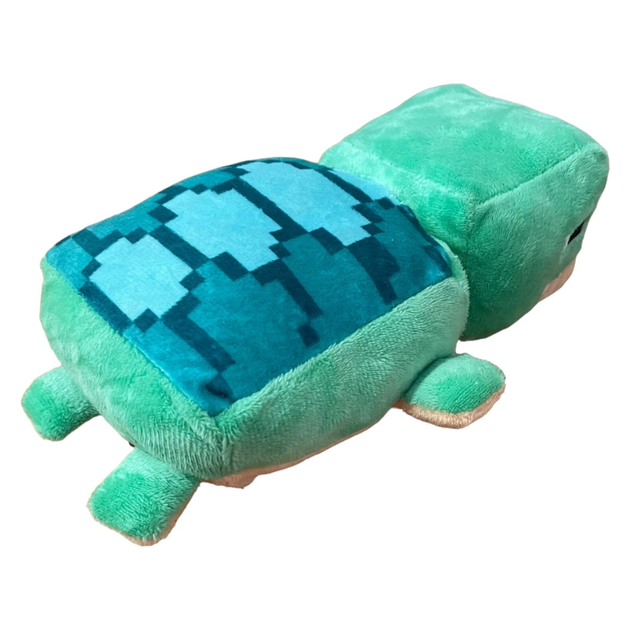 Плюшевая игрушка для фанатов Minecraft пиксельная черепашка мягкая подушка для игр гипоаллергенная 20 см зелёная (572184) - изображение 8