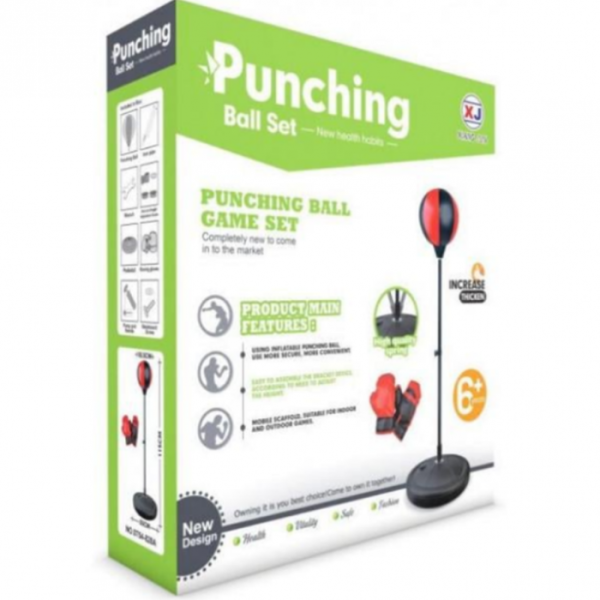 Детская боксерская груша на стойке с перчатками Punching Ball Set, набор для бокса с пружиной - Фото 5 Детская боксерская груша на стойке с перчатками Punching Ball Set, набор для бокса с пружиной - изображение 5