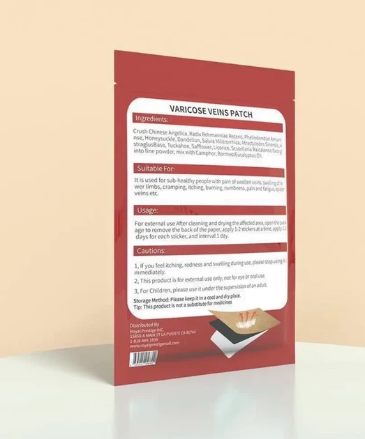 Пластырь от варикоза Varicose Veins Patch 6 штук в упаковке - изображение 7