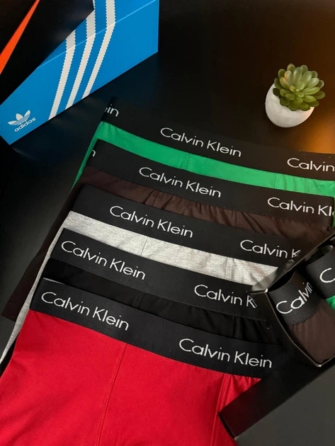 Чоловічі труси боксери Calvin Klein набір 5 шт M-3XL Червоні, Чорні, Сірі, Коричневі, Зелені - изображение 2