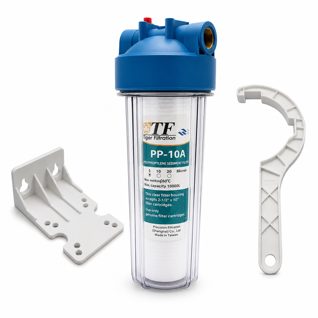 Фільтр магістральний Tiger Filtration 2P РЕТ 10 1/2" з механічним картриджем - изображение 4
