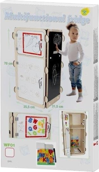 Дерев'яний холодильник для дітей 3toysm 36.5 x 31.5 x 70 см WF01 (5905325439670) - Фото 2 Дерев'яний холодильник для дітей 3toysm 36.5 x 31.5 x 70 см WF01 (5905325439670) - зображення 2