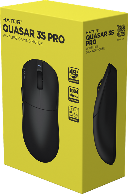 Миша Hator Quasar 3S PRO Wireless Black (HTM745) - Фото 7 Миша Hator Quasar 3S PRO Wireless Black (HTM745) - изображение 7