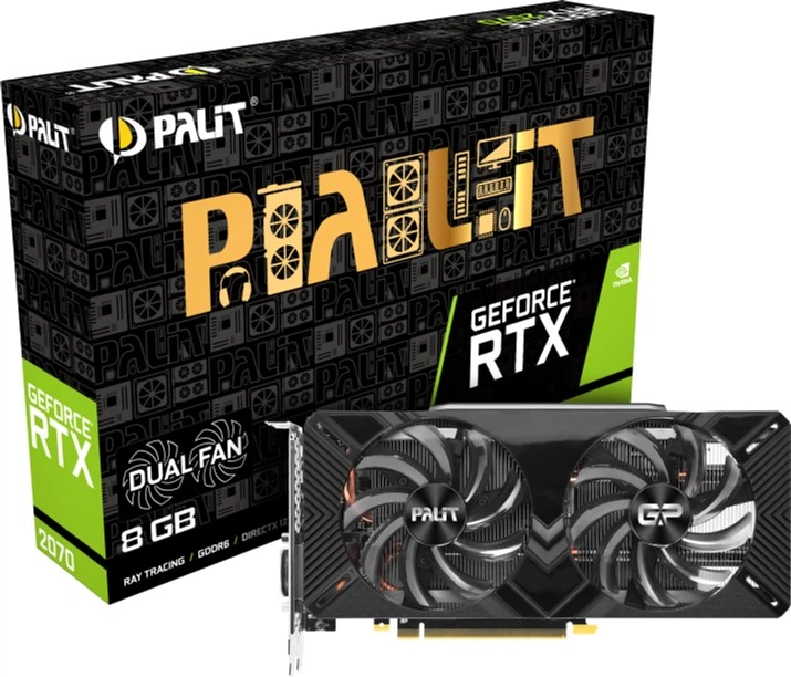 Відеокарта Palit PCI-Ex GeForce RTX 2070 Dual 8GB GDDR6 (256bit