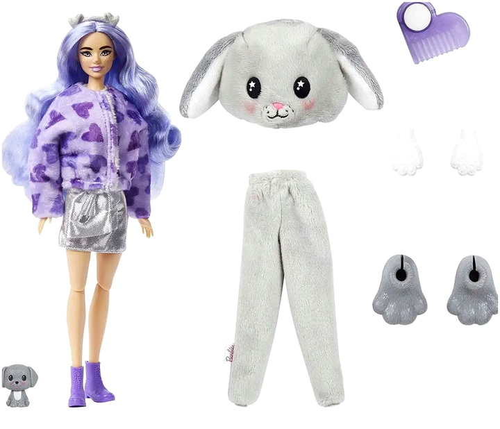 Кукла Barbie Cutie Reveal в костюме собачки с 10 сюрпризами для игры HE0840 - Фото 3 Кукла Barbie Cutie Reveal в костюме собачки с 10 сюрпризами для игры HE0840 - изображение 3