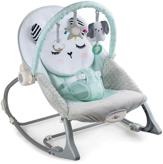 Шезлонг с вибрацией для малыша с регулировкой наклона до 18 кг Ricokids мята KT3281 - Фото 8 Шезлонг с вибрацией для малыша с регулировкой наклона до 18 кг Ricokids мята KT3281 - изображение 8