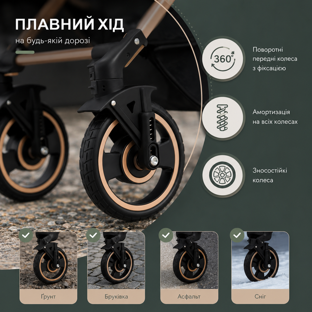 Універсальна дитяча коляска 2в1 чорна - зображення 2