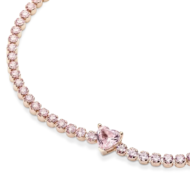 Браслет Pandora "Блестящее паве" (RoseGold-Pink) - изображение 4
