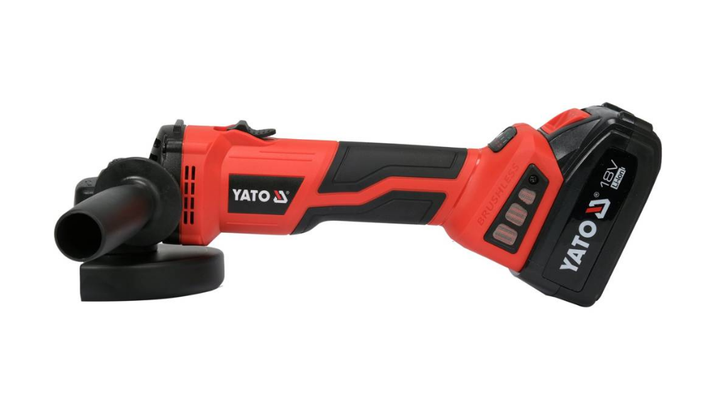 Аккумуляторная бесщеточная шлифовальная машина YATO 18V 4Ah 125 мм - изображение 3