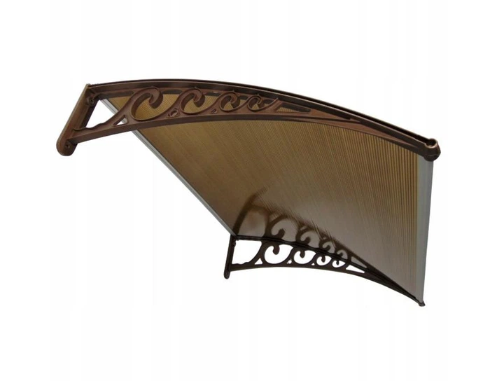 Козырек для двери из поликарбоната Metal-gum KlasK100x120 120 х 100 см навес для балкона Серый - изображение 5