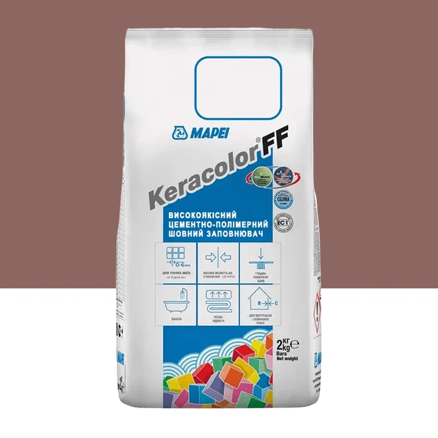 Фуга цементная для швов Mapei Keracolor FF 143 2 кг Терракотовый (000018584) - Фото 1 Фуга цементная для швов Mapei Keracolor FF 143 2 кг Терракотовый (000018584) - изображение 1