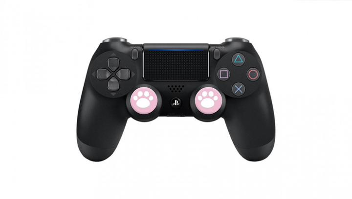 Накладки на Стіки 2шт RMC Cat Paw PlayStation 5 4 3 2 1 Xbox Series One 360 Switch 2 Pink White - зображення 5
