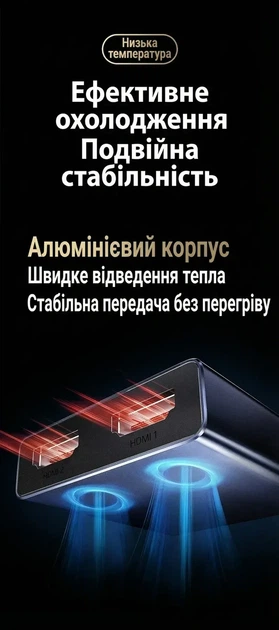 HDMI-переключатель Ugreen HDMI Switch двунаправленный 2.0 4K 60Hz, 2K 144Hz, 1080P 240Hz Grey (AW501) - изображение 5