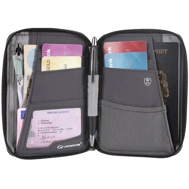 Кошелек Lifeventure Recycled RFID Mini Travel Wallet Grey - изображение 4