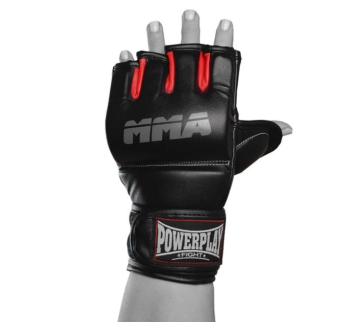 Перчатки для MMA Active Point искусственная кожа L/XL черные красные - изображение 5