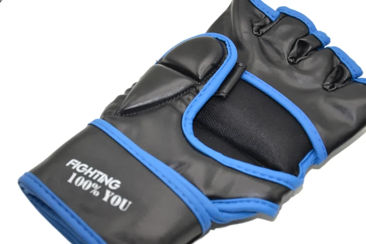 Перчатки для MMA Active Point искусственная кожа XL черные синие - изображение 8