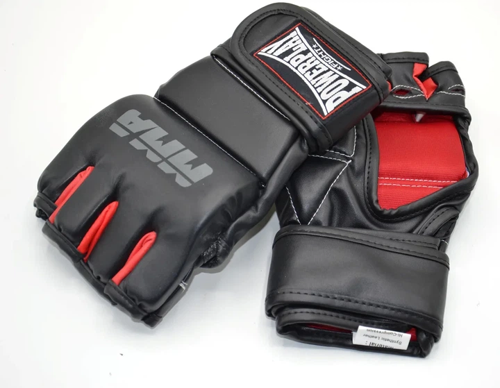 Рукавиці Active Point PU S/M Чорні Червоні для MMA - зображення 9