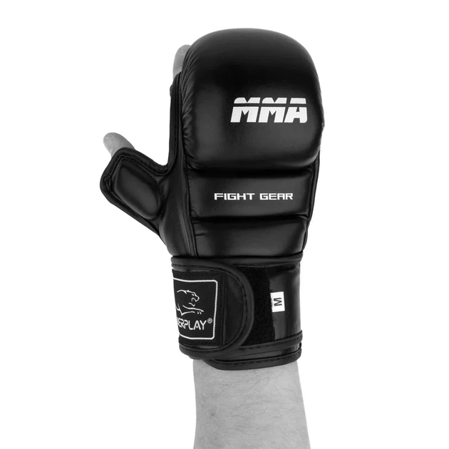 Рукавиці для MMA Active Point штучна шкіра XL чорні - зображення 4