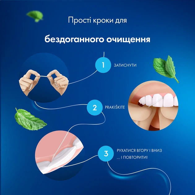 Зубная нить Oral-B Essential Floss Мятная Вощеная 50 м (8006530045667) - изображение 5