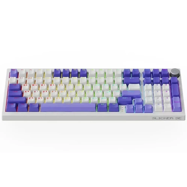 Беспроводная механическая клавиатура Proove Gaming Slicker Special Edition White Purple, Huano Kobe, RGB, (2.4G/Bluetooth/USB) - изображение 2